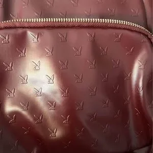 PLAYBOY | Bags | Playboy Maroon Backpack With Chain Accent  display picture 2